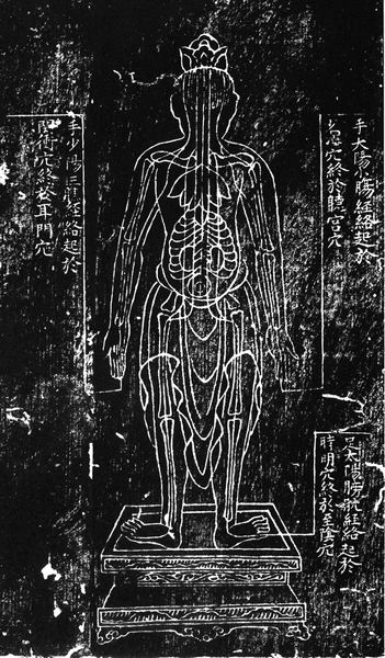 　 明正统石刻铜人经脉图